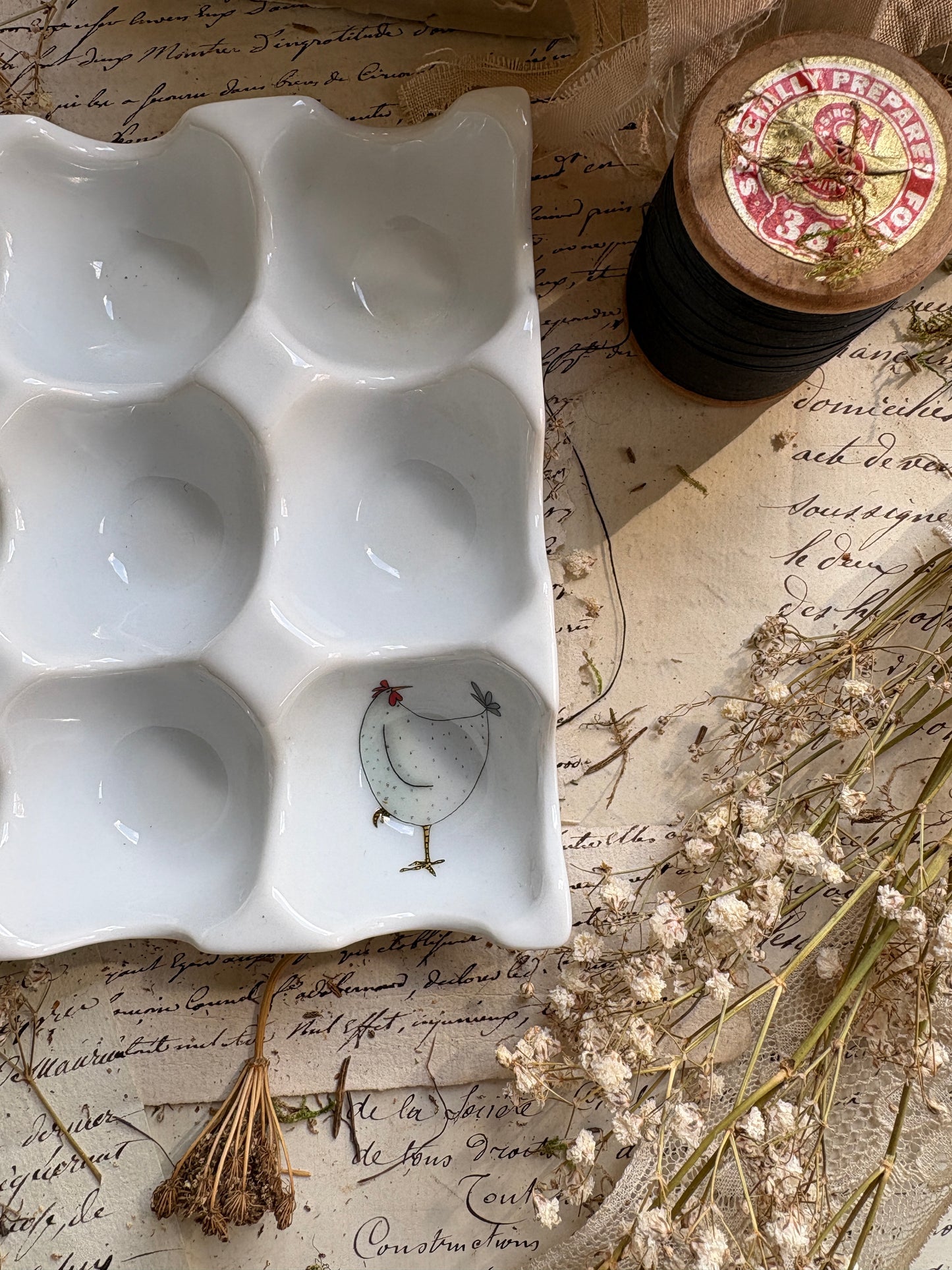 Vintage Jersey Pottery Egg Holder