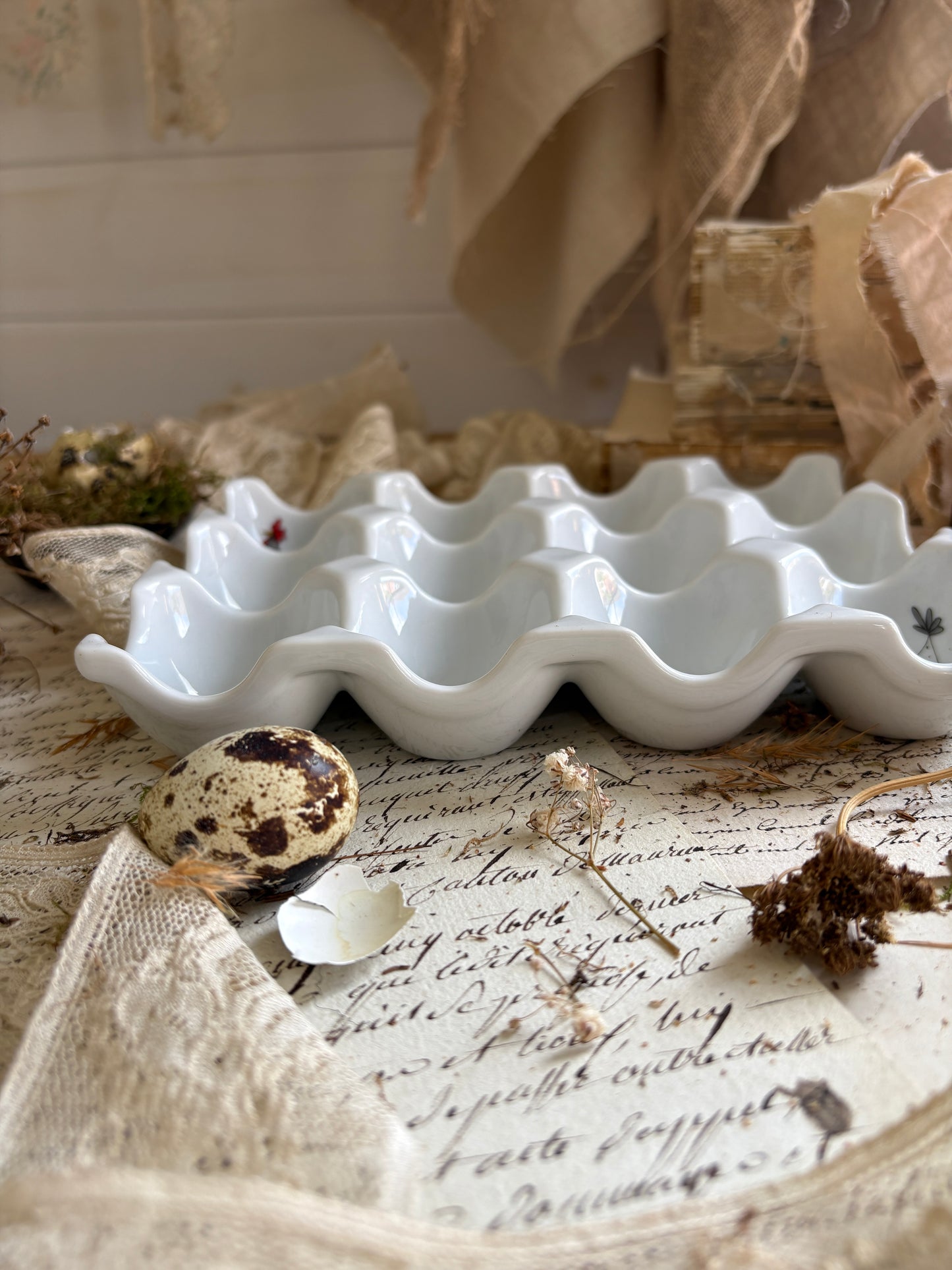 Vintage Jersey Pottery Egg Holder
