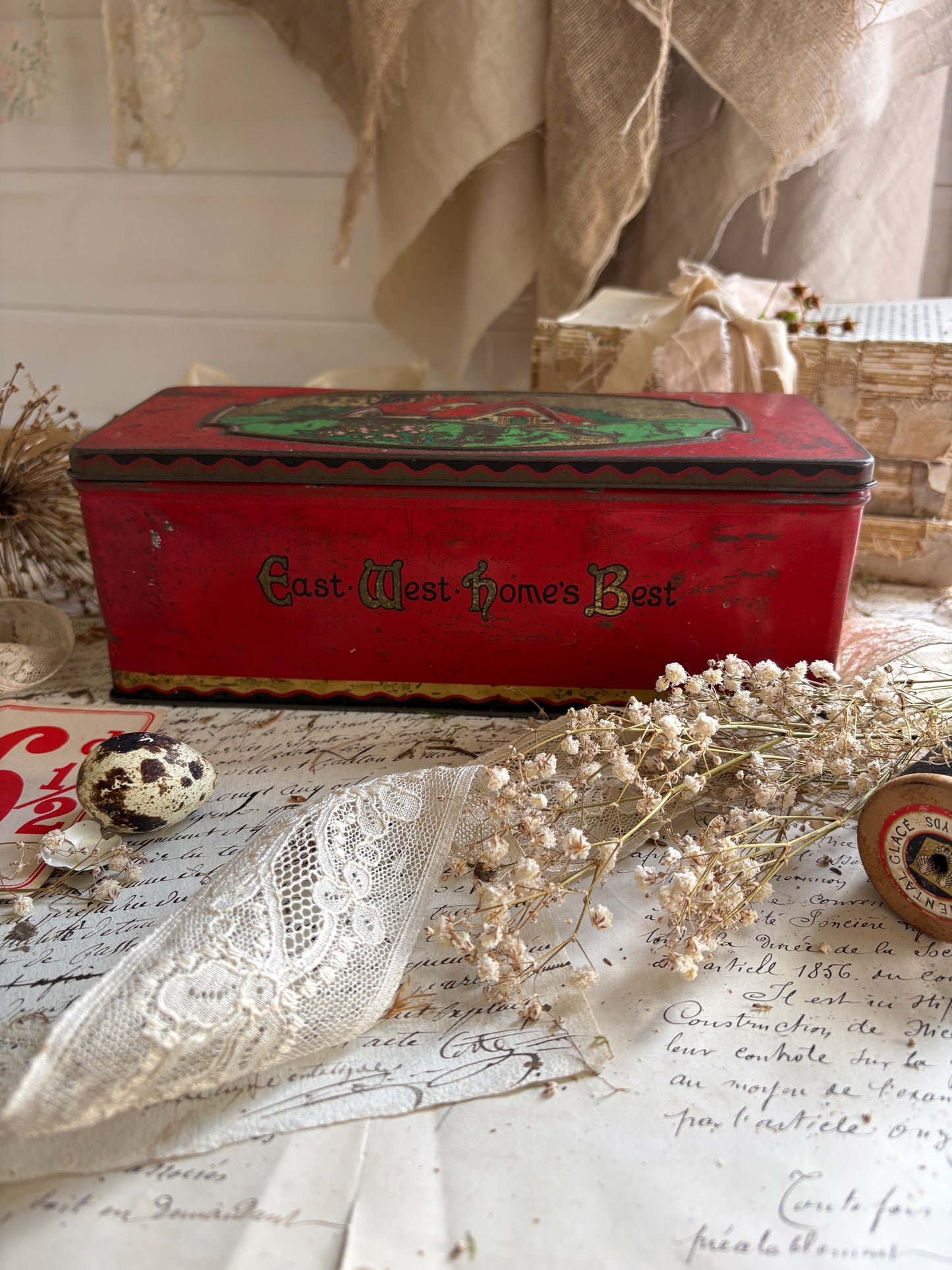 Antique C.W.S Biscuit Sample Tin