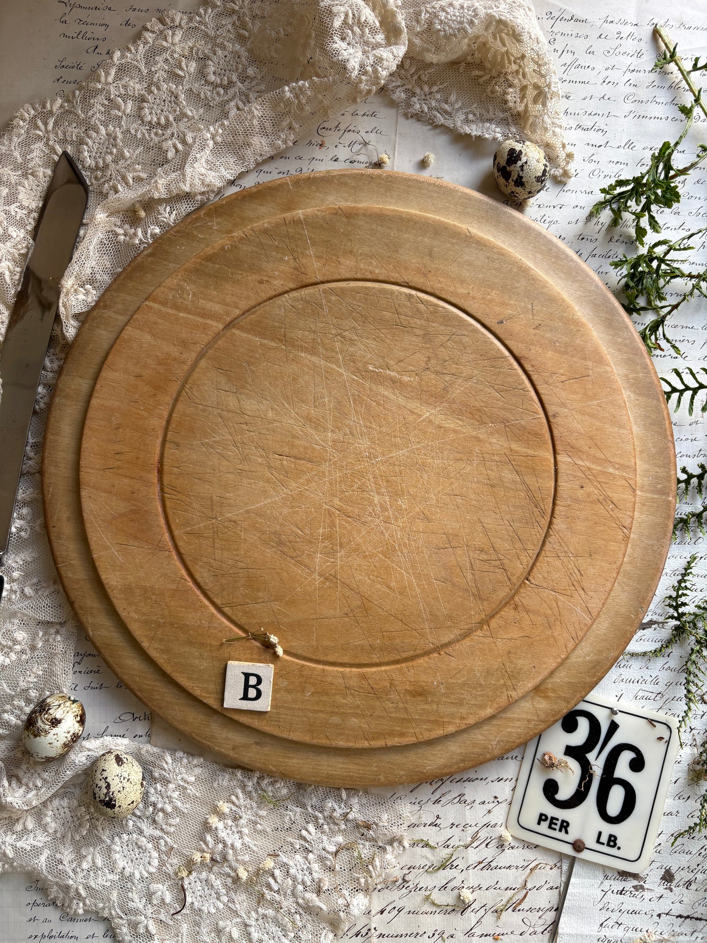 Vintage Hand Carved Wooden Bread Boards