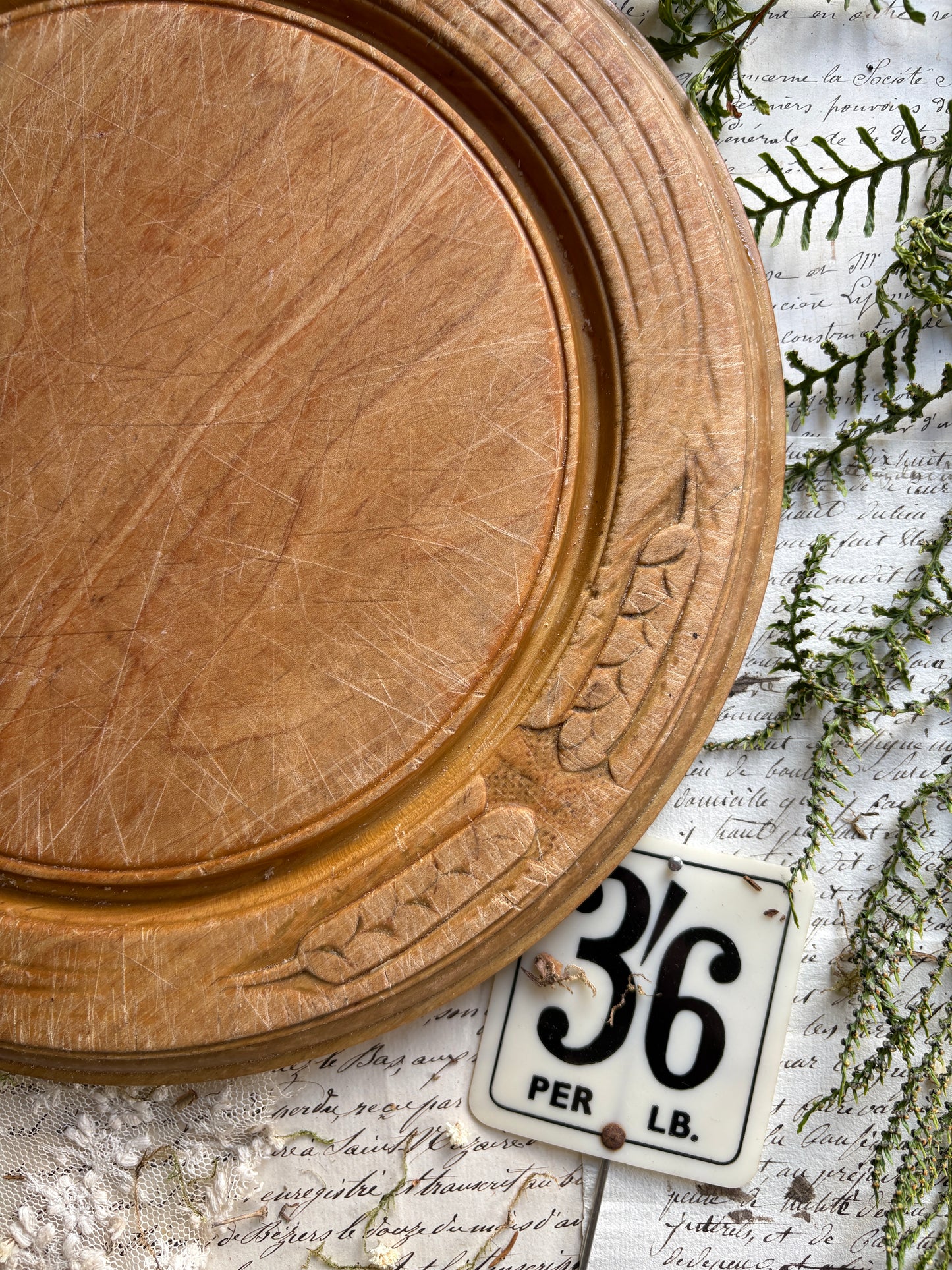 Vintage Hand Carved Wooden Bread Boards
