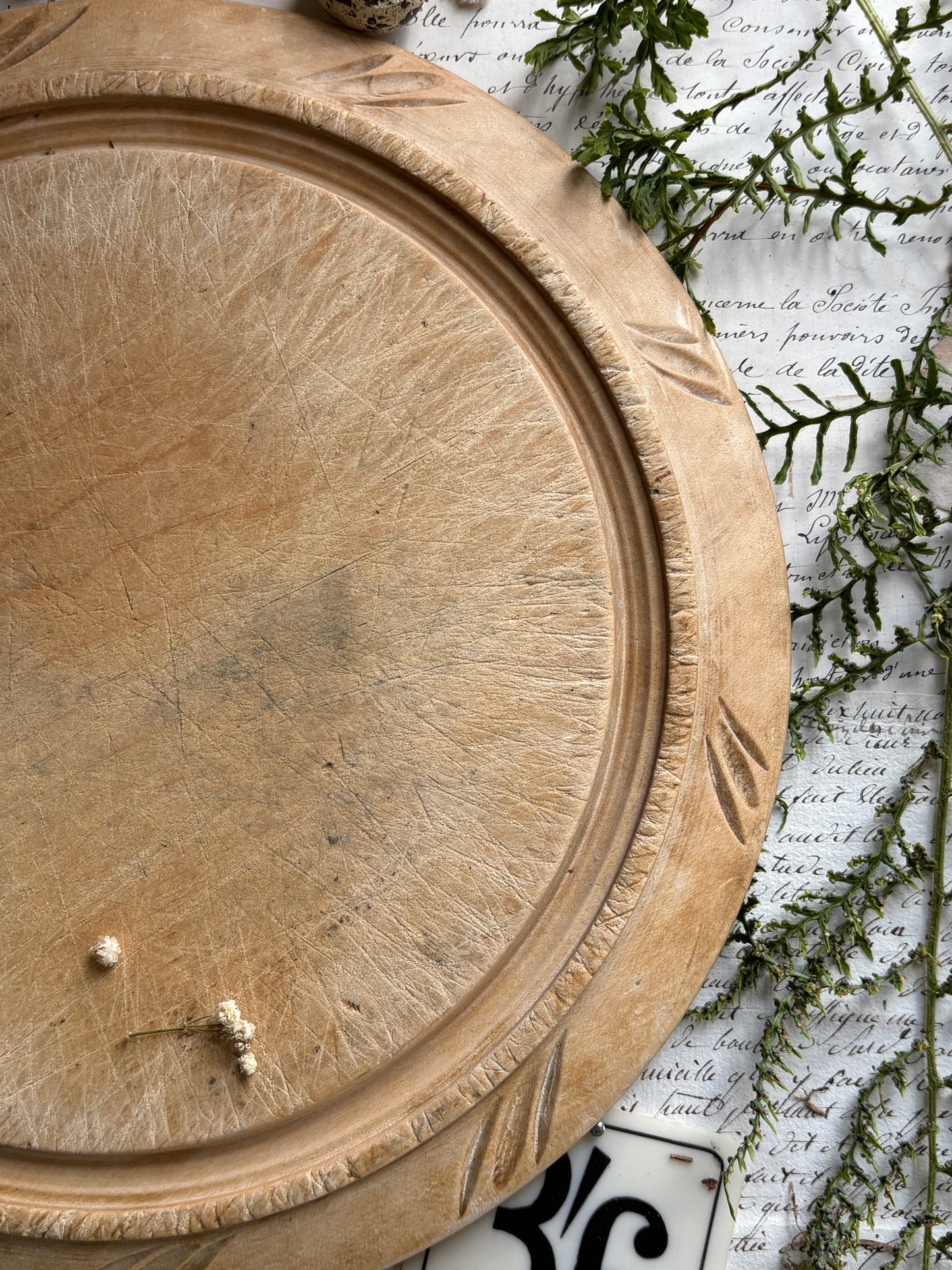 Vintage Hand Carved Wooden Bread Boards
