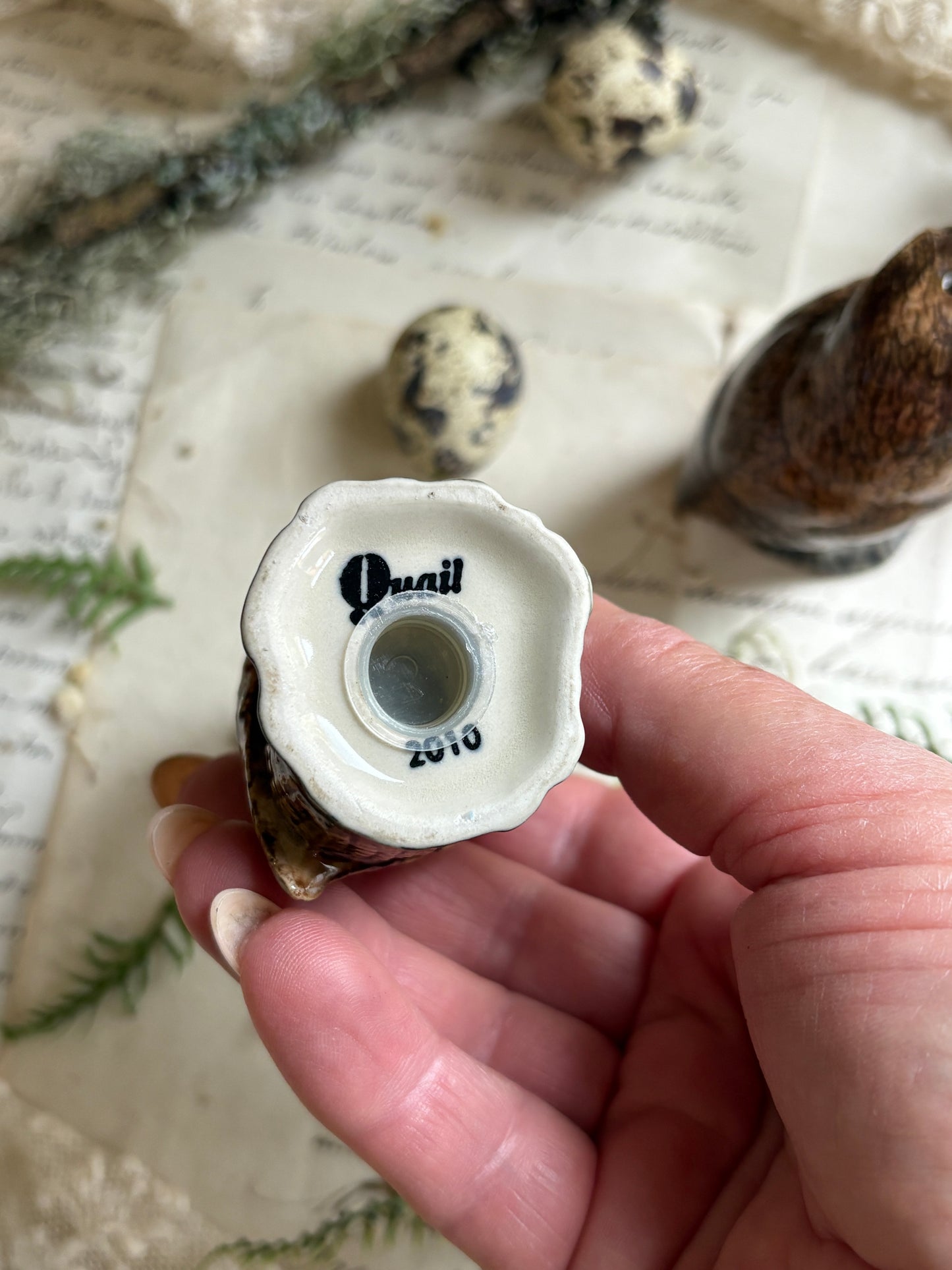 Pair of Quail Owl Salt & Pepper Pots