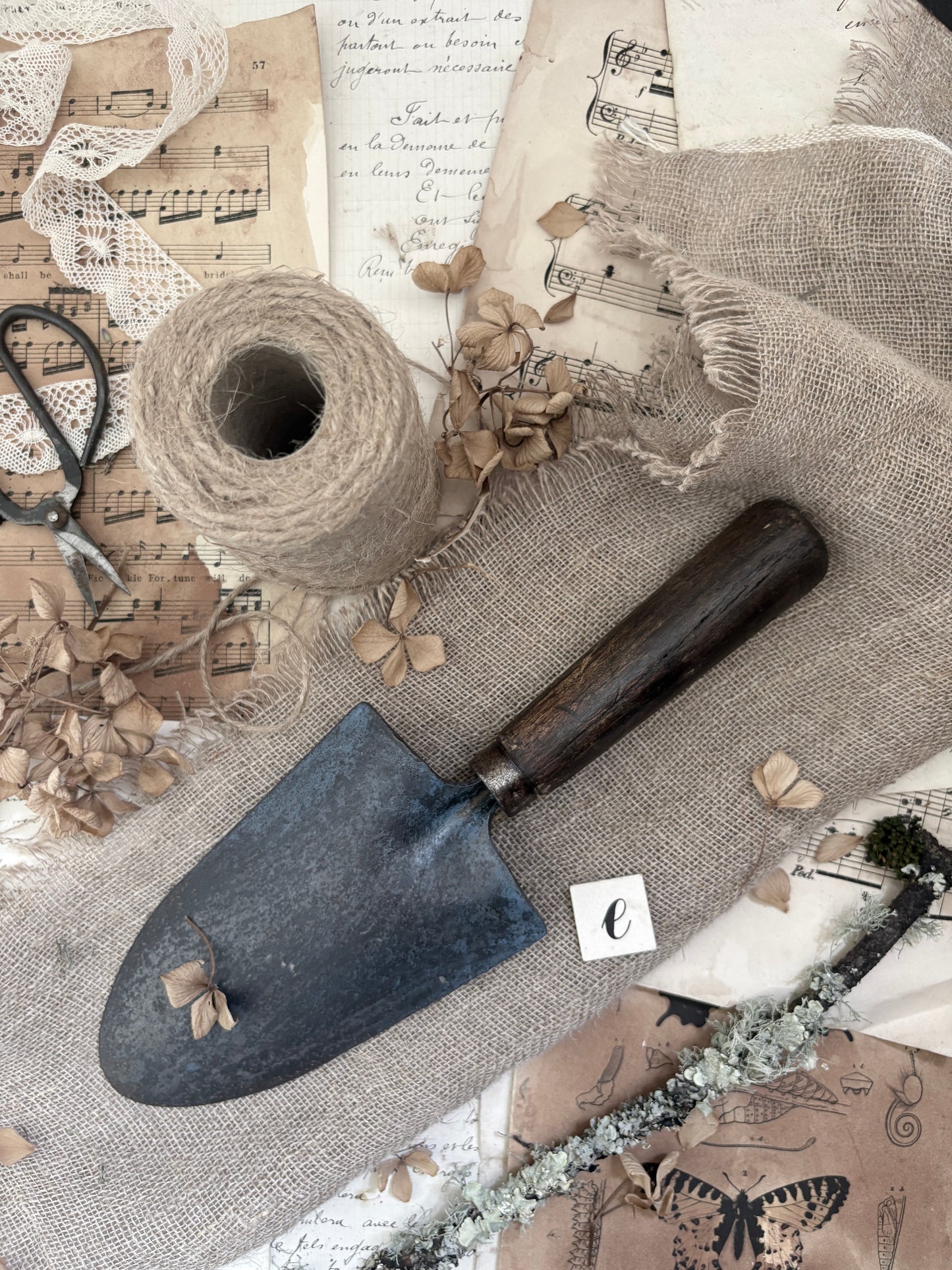 Vintage Wooden Handled Garden Trowel