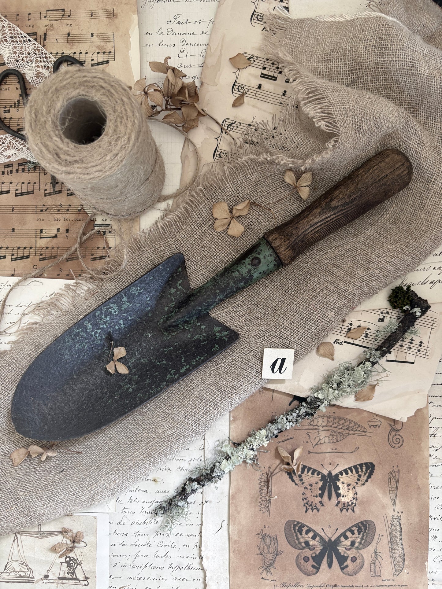Vintage Wooden Handled Garden Trowel