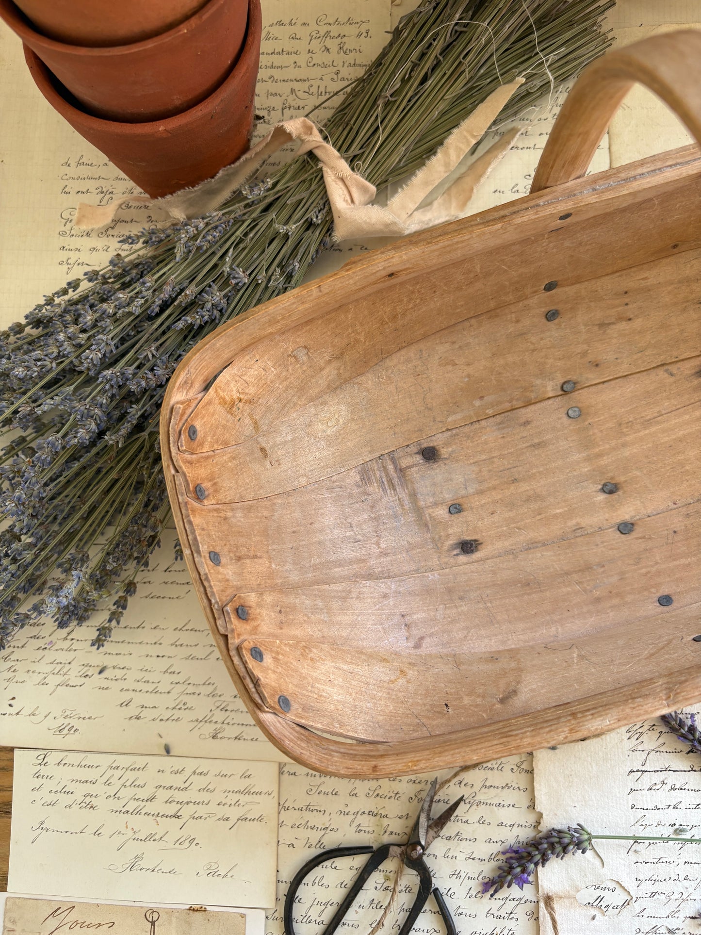 Vintage Traditional Wooden Garden Trug