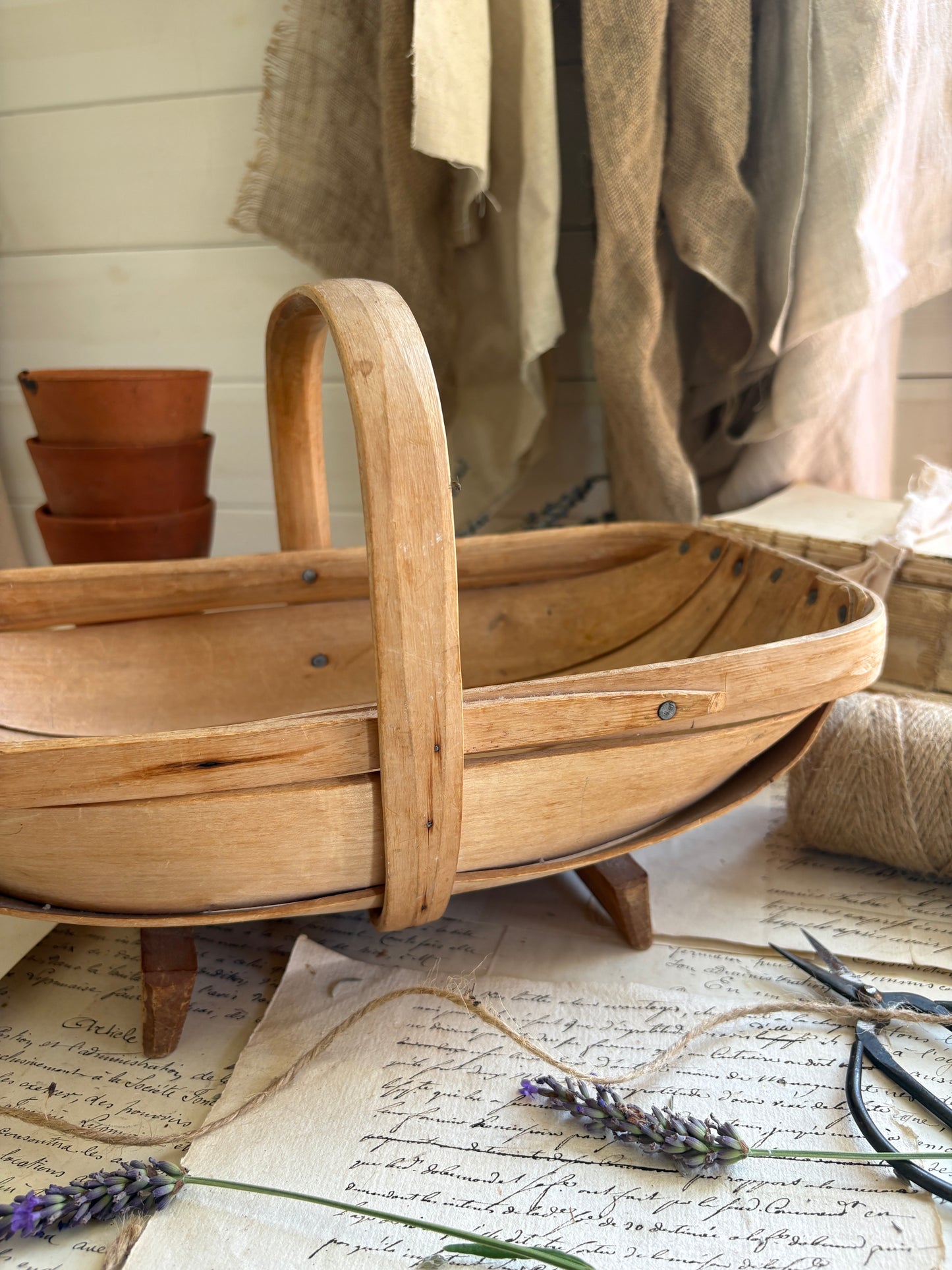 Vintage Traditional Wooden Garden Trug