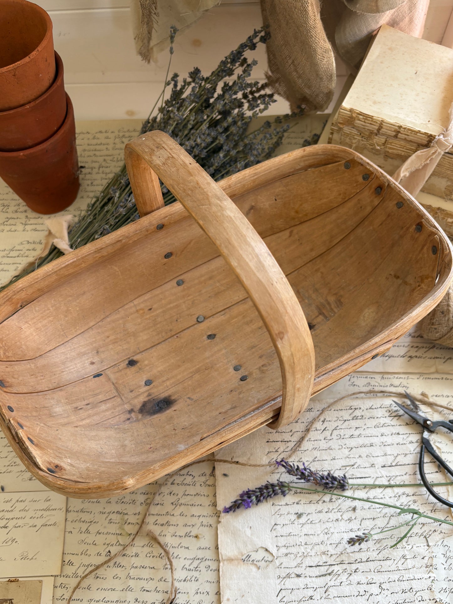 Vintage Traditional Wooden Garden Trug
