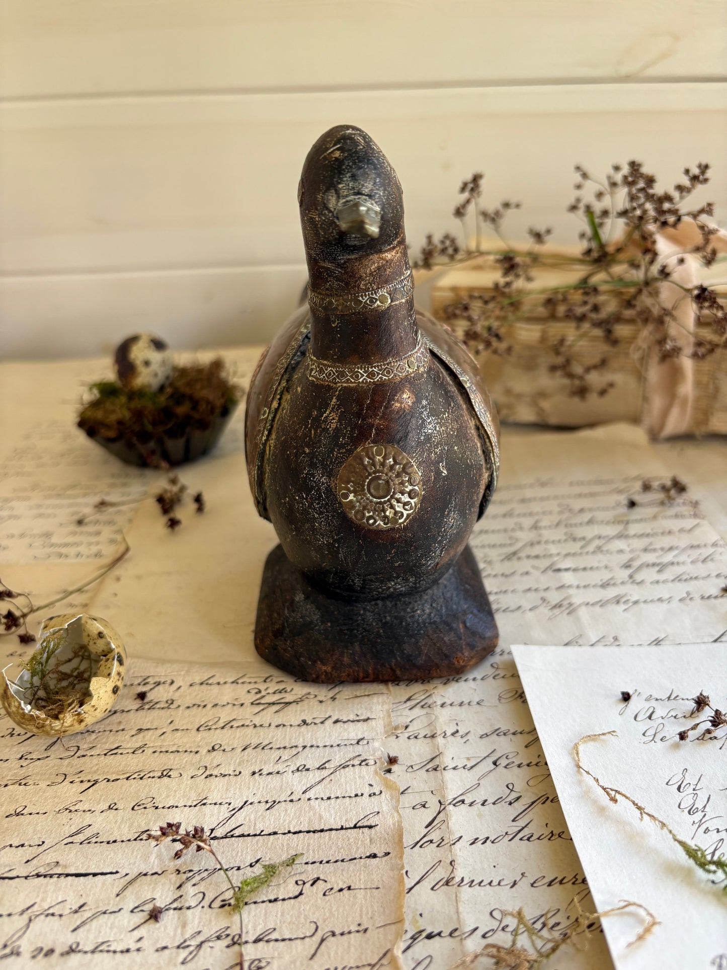 Vintage Handcrafted Wooden Duck