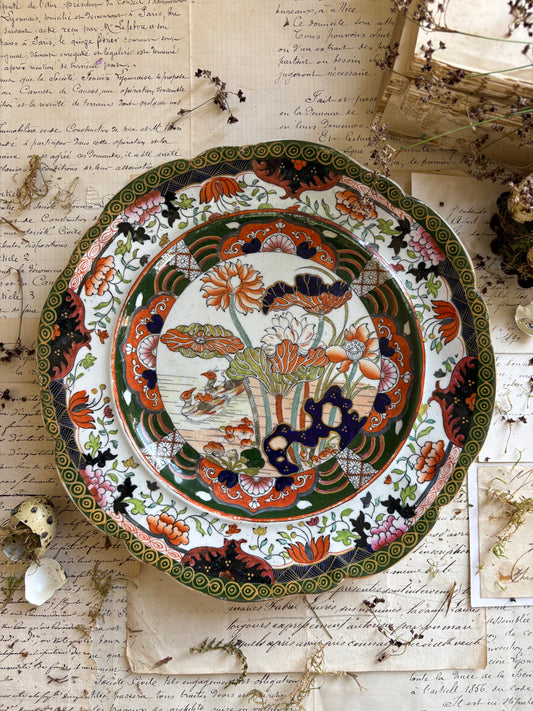 Rare Antique George IV Mason’s Patent Ironstone “Muscove Duck” Plate
