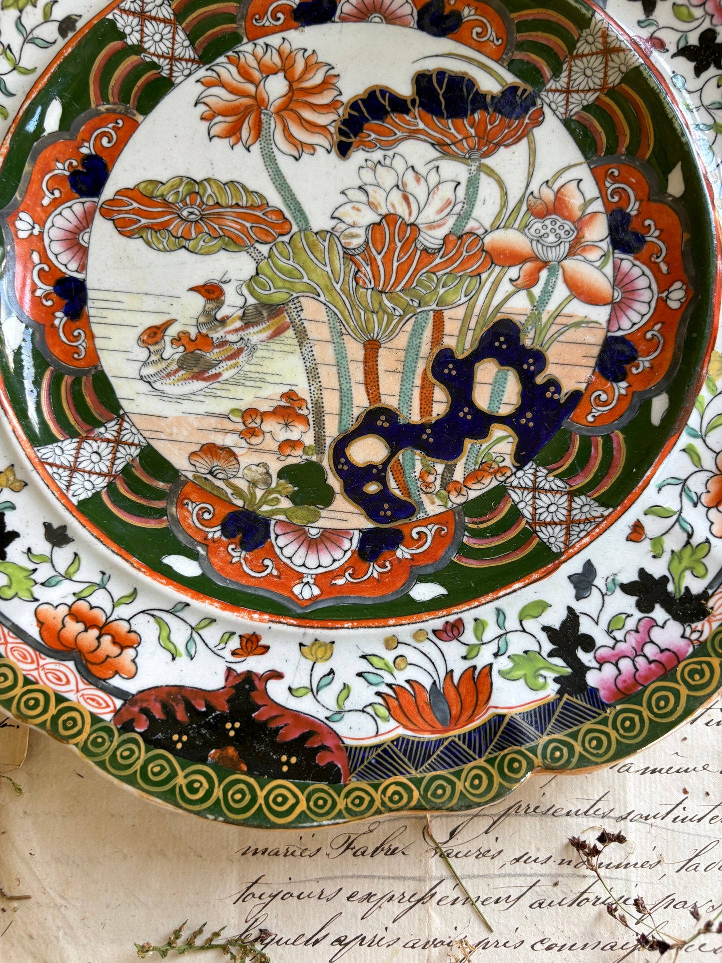 Rare Antique George IV Mason’s Patent Ironstone “Muscove Duck” Plate