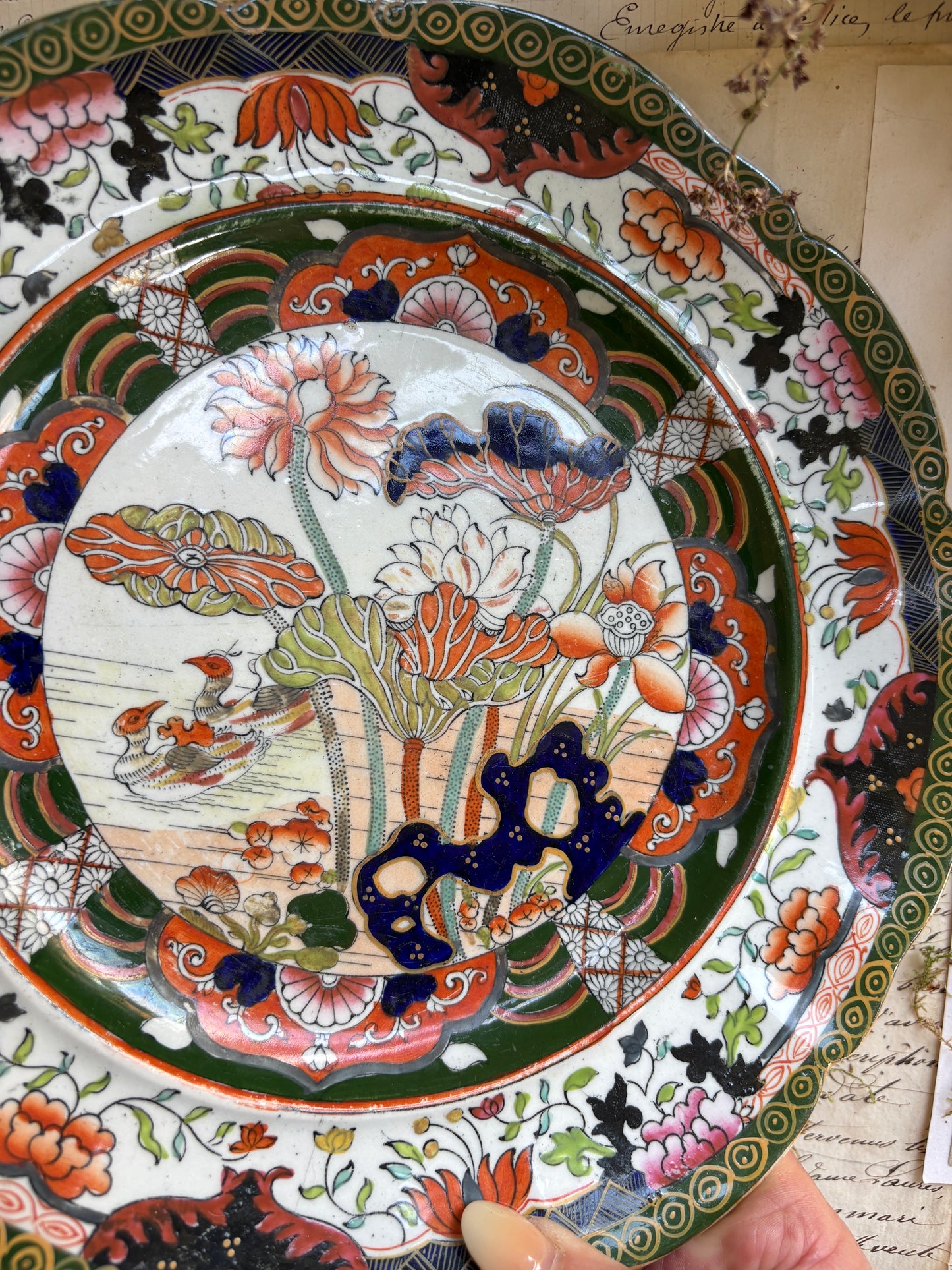 Rare Antique George IV Mason’s Patent Ironstone “Muscove Duck” Plate