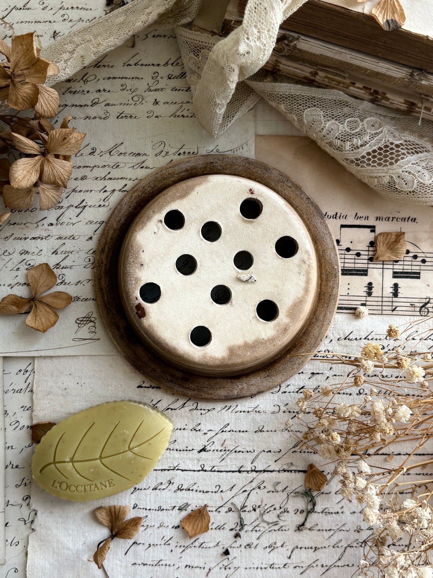 Antique French Ceramic Faisselle