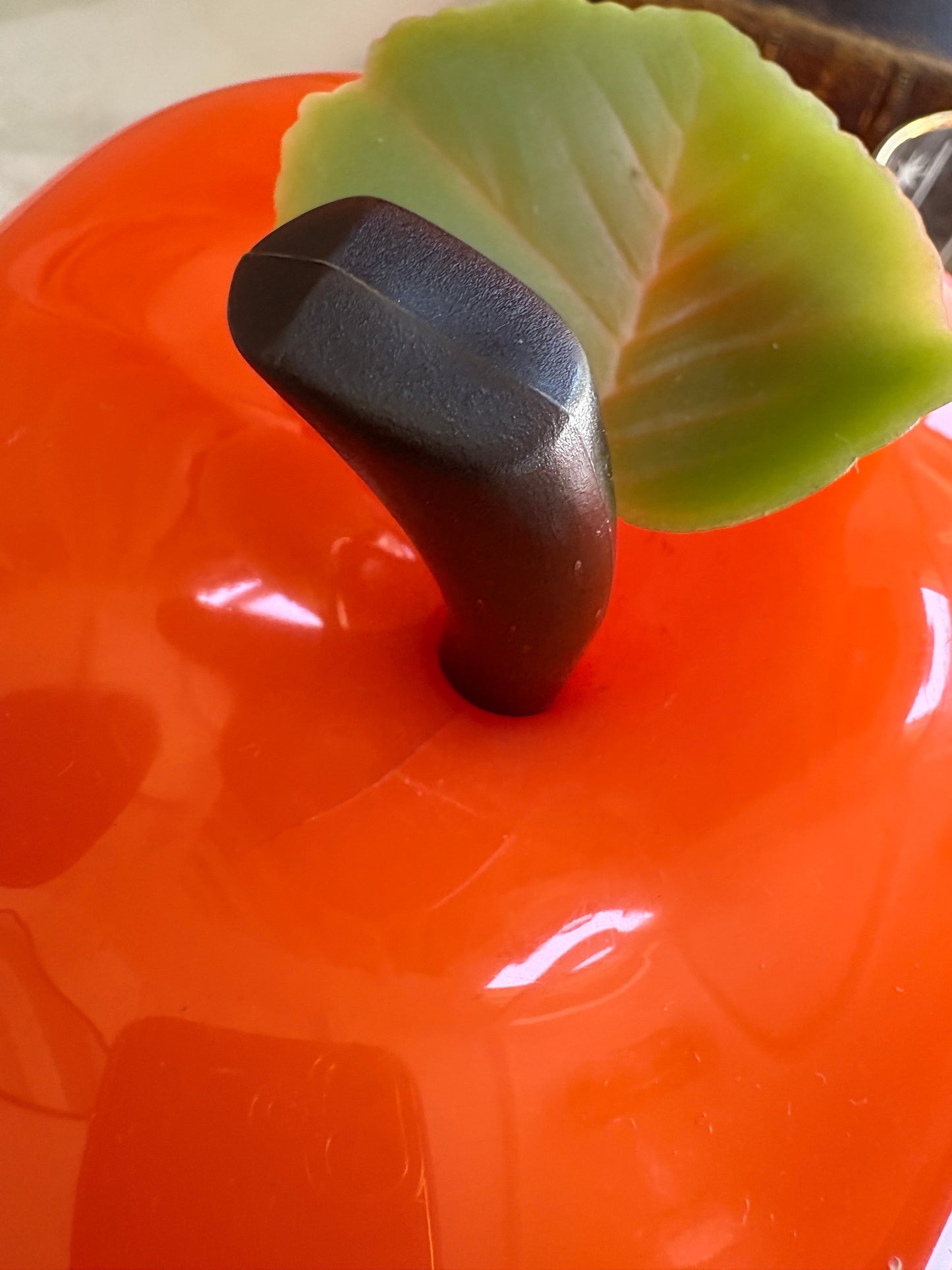 Vintage 1970s Orange Apple Ice Bucket
