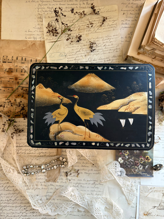 Vintage Japanese Lacquer Musical Jewellery Box