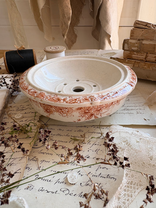 Antique English Ironstone Soap Dish  Keeling & Co "Meadow Sweet"