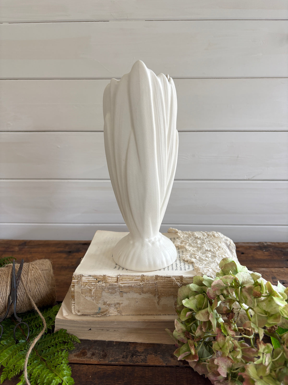 Vintage SylvaC White Ceramic "Hyacinth" Vase