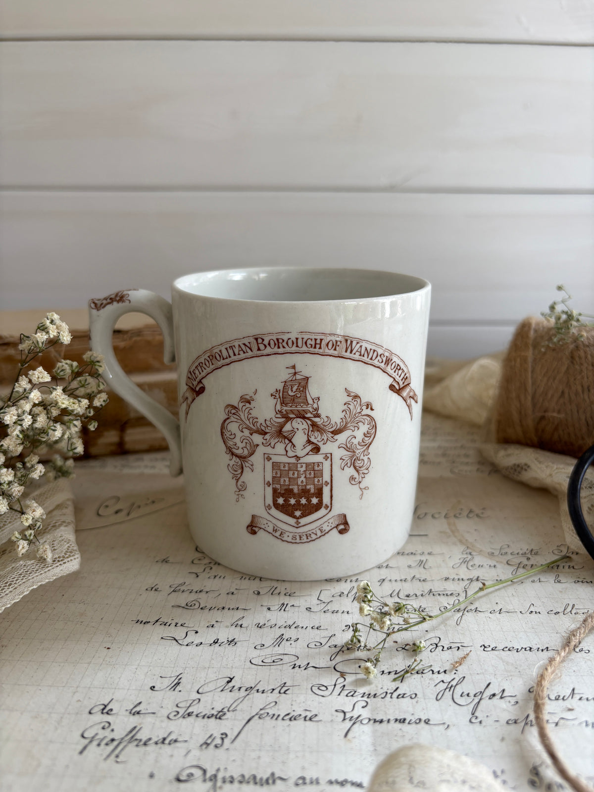 Royal Doulton Edward VII & Queen Alexandra Coronation 1902 Commemorative Mug