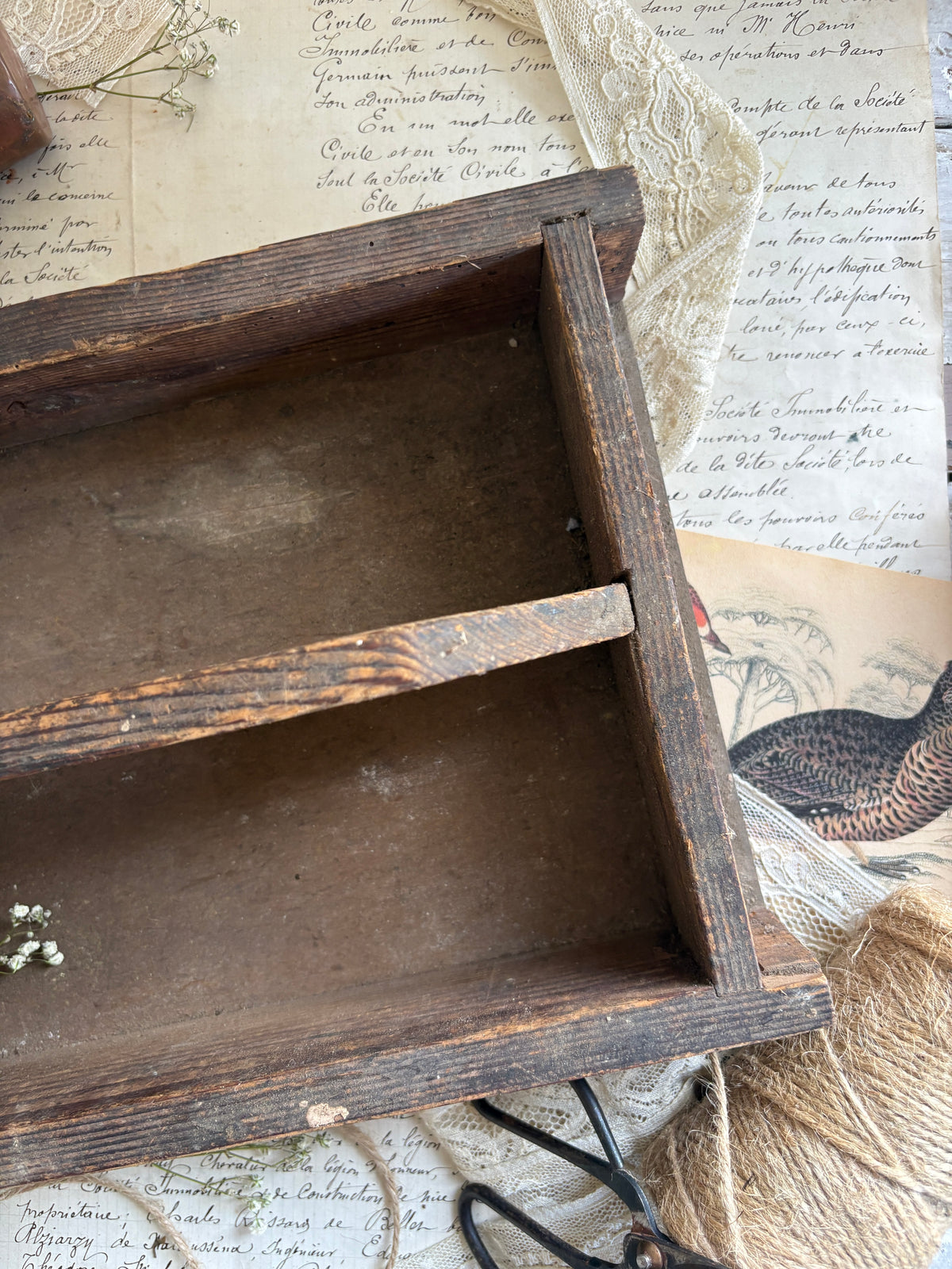 Rustic Vintage Handmade Wooden Box