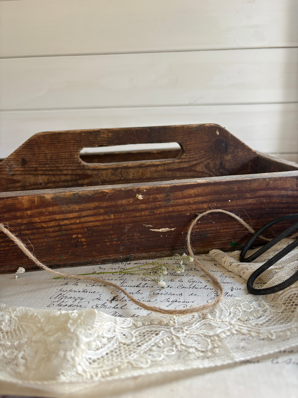 Rustic Vintage Handmade Wooden Box