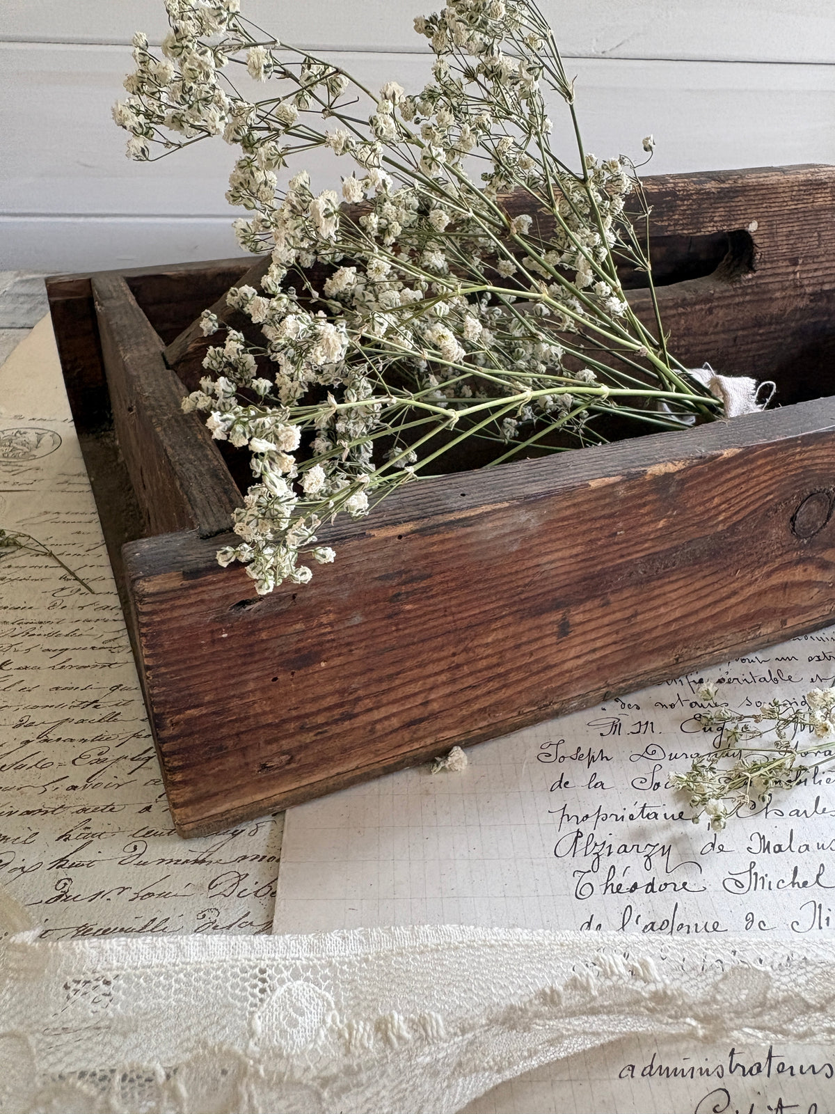 Rustic Vintage Handmade Wooden Box