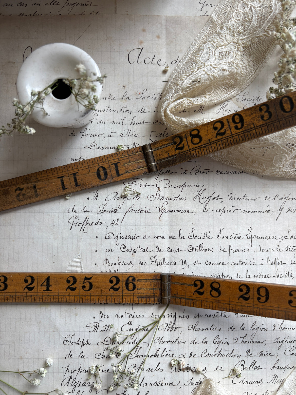 Vintage Boxwood Rulers