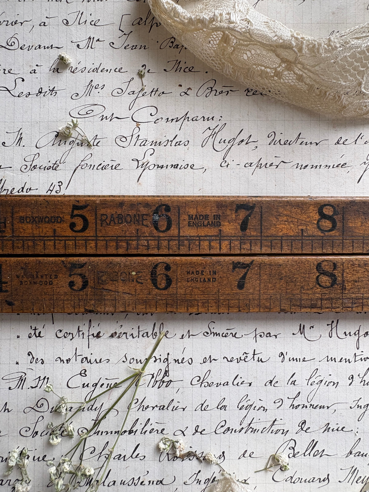 Vintage Boxwood Rulers