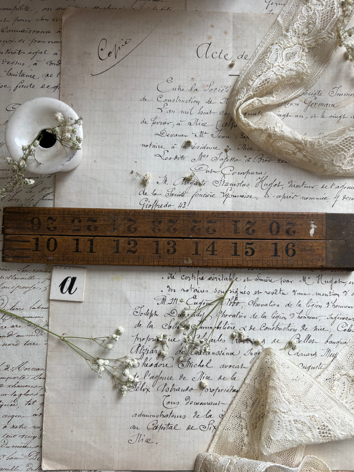 Vintage Boxwood Rulers