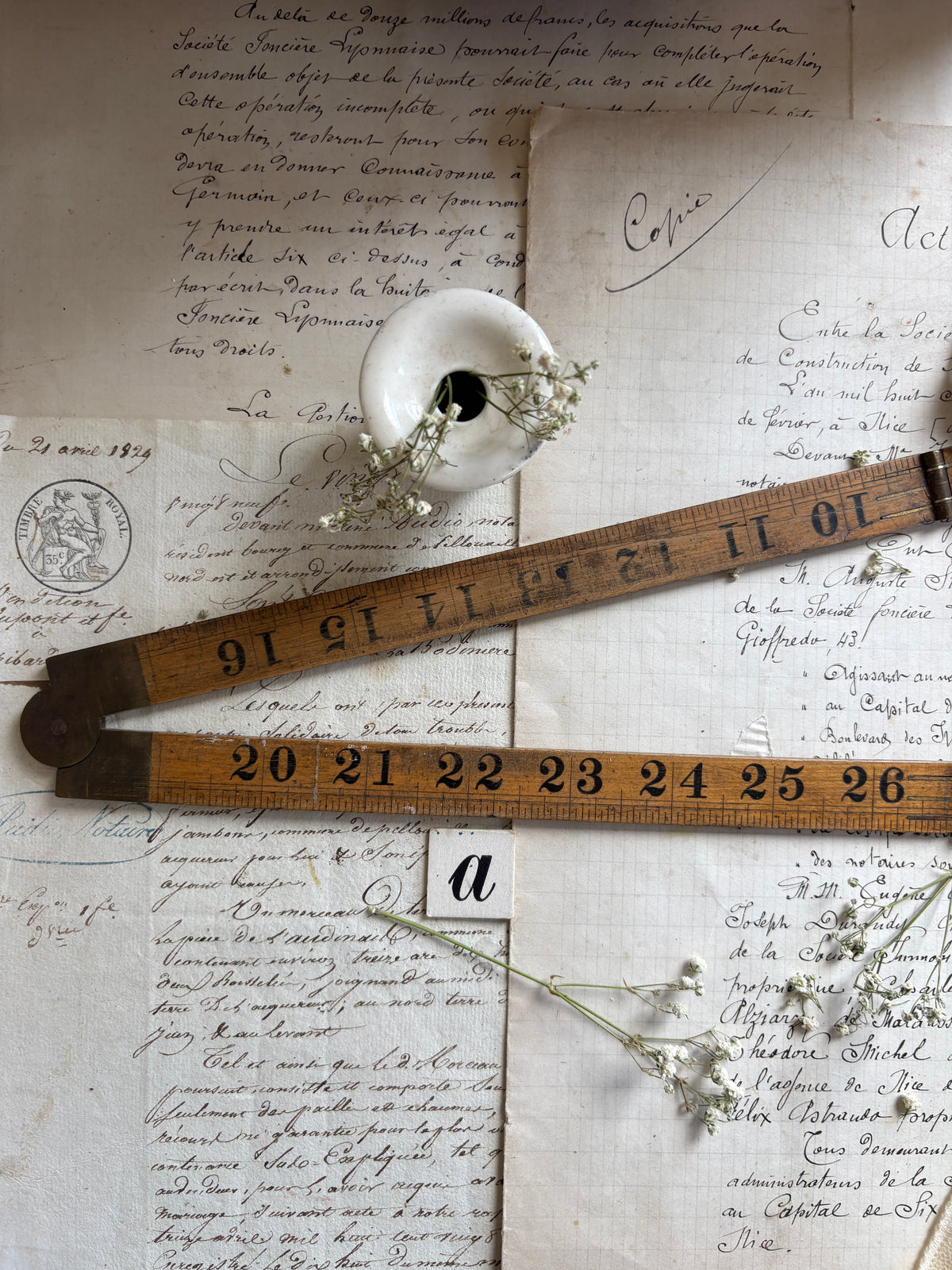 Vintage Boxwood Rulers