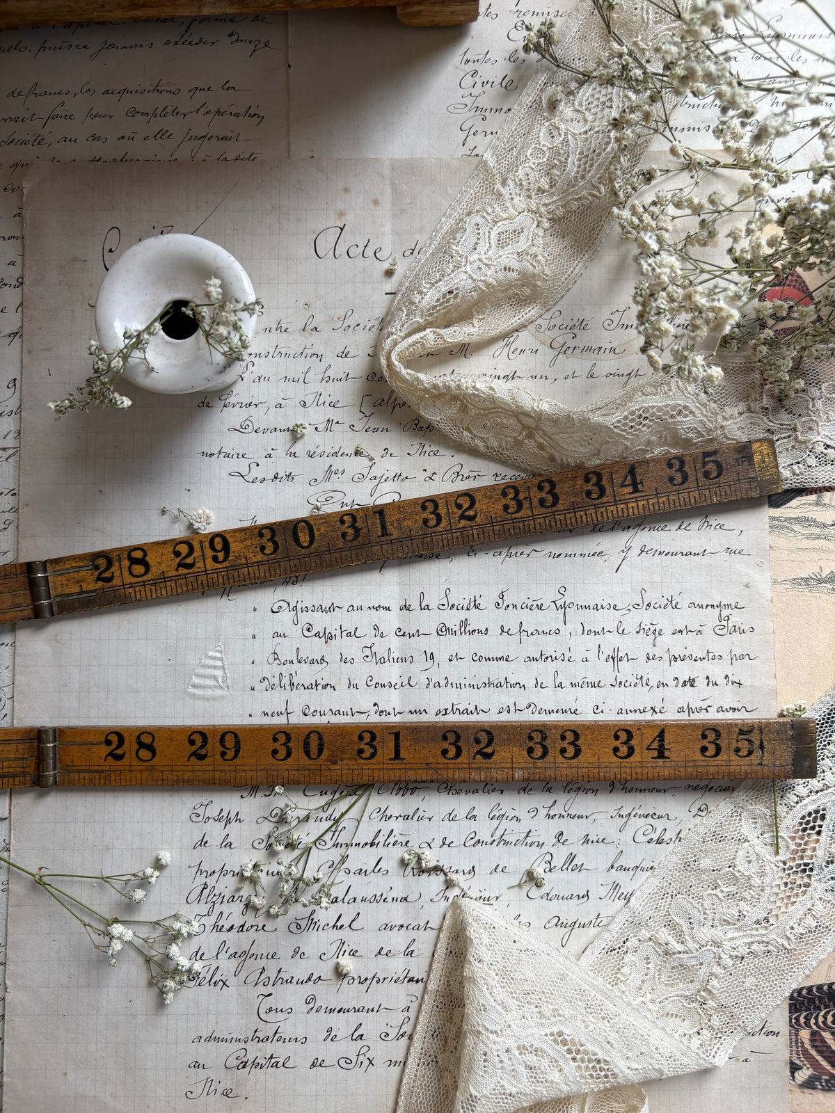 Vintage Boxwood Rulers
