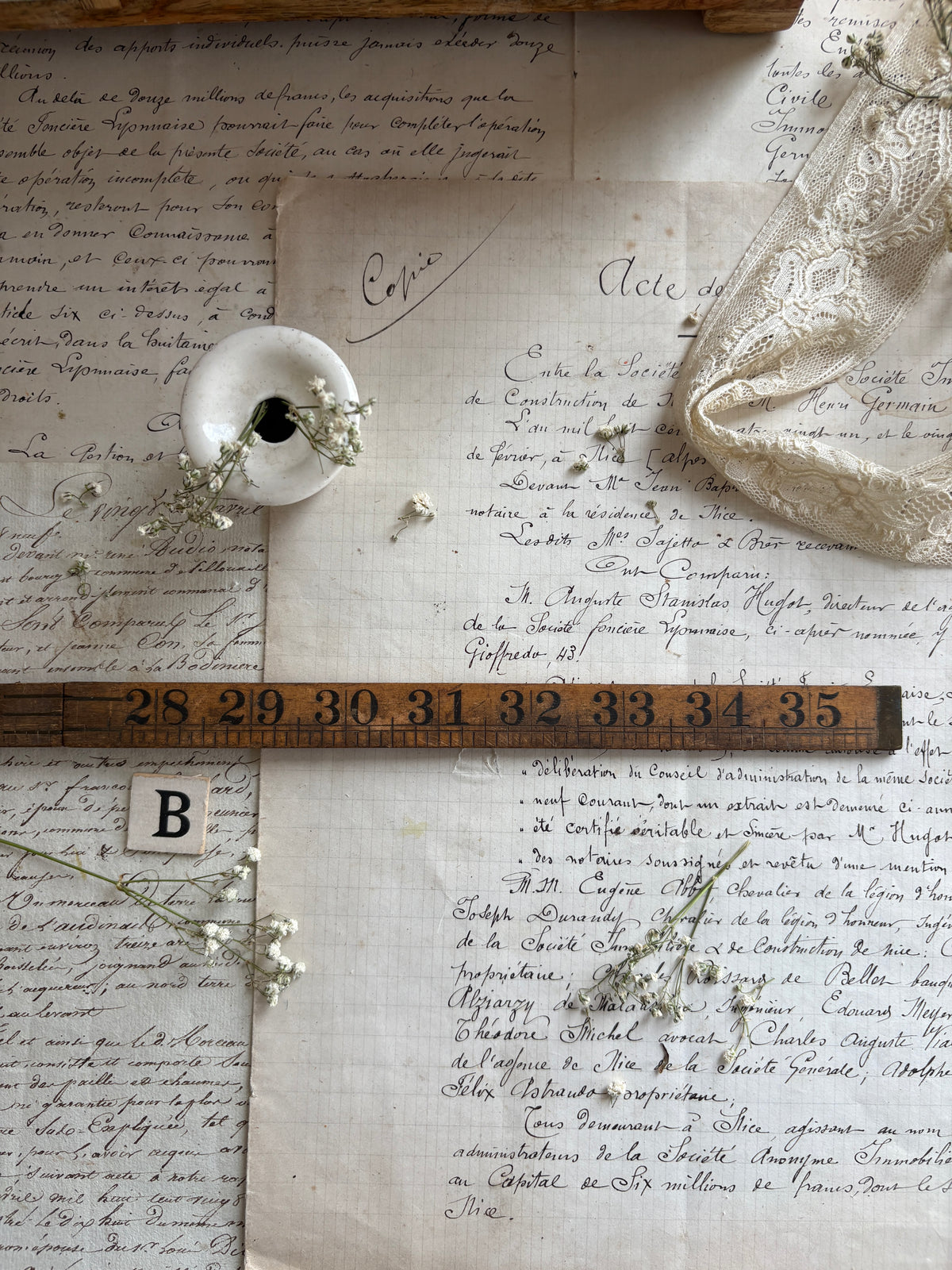 Vintage Boxwood Rulers