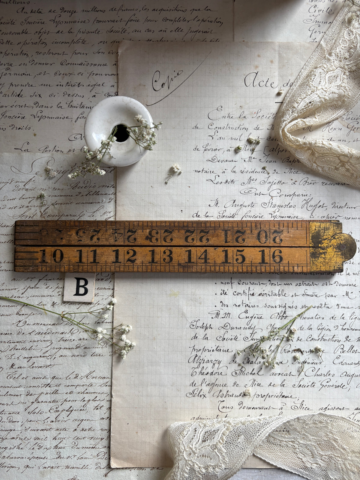 Vintage Boxwood Rulers