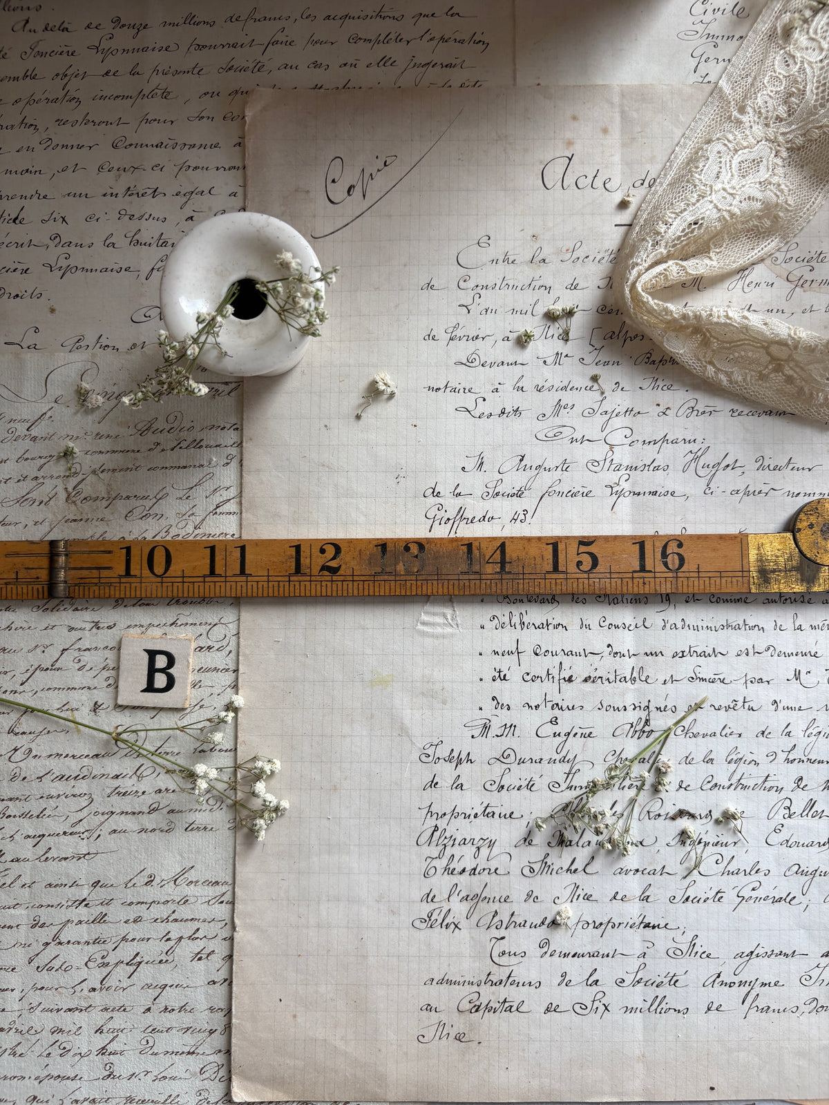 Vintage Boxwood Rulers