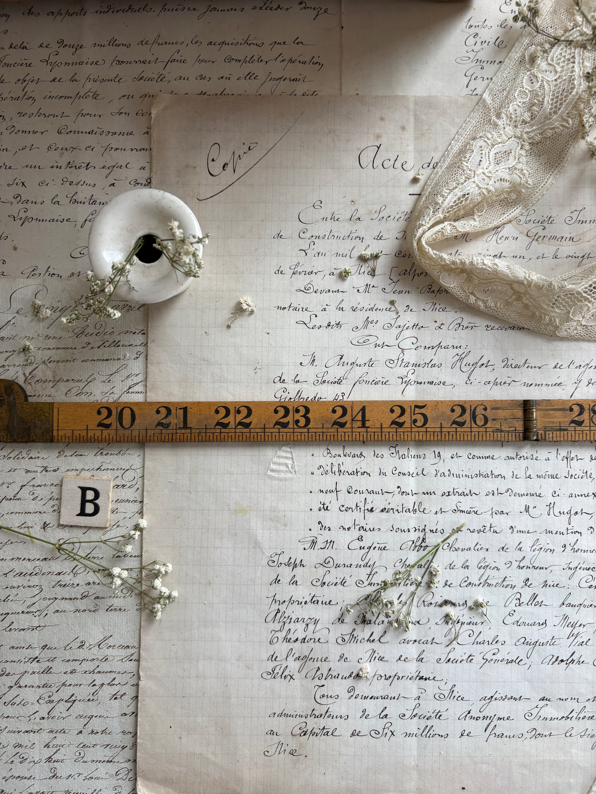 Vintage Boxwood Rulers