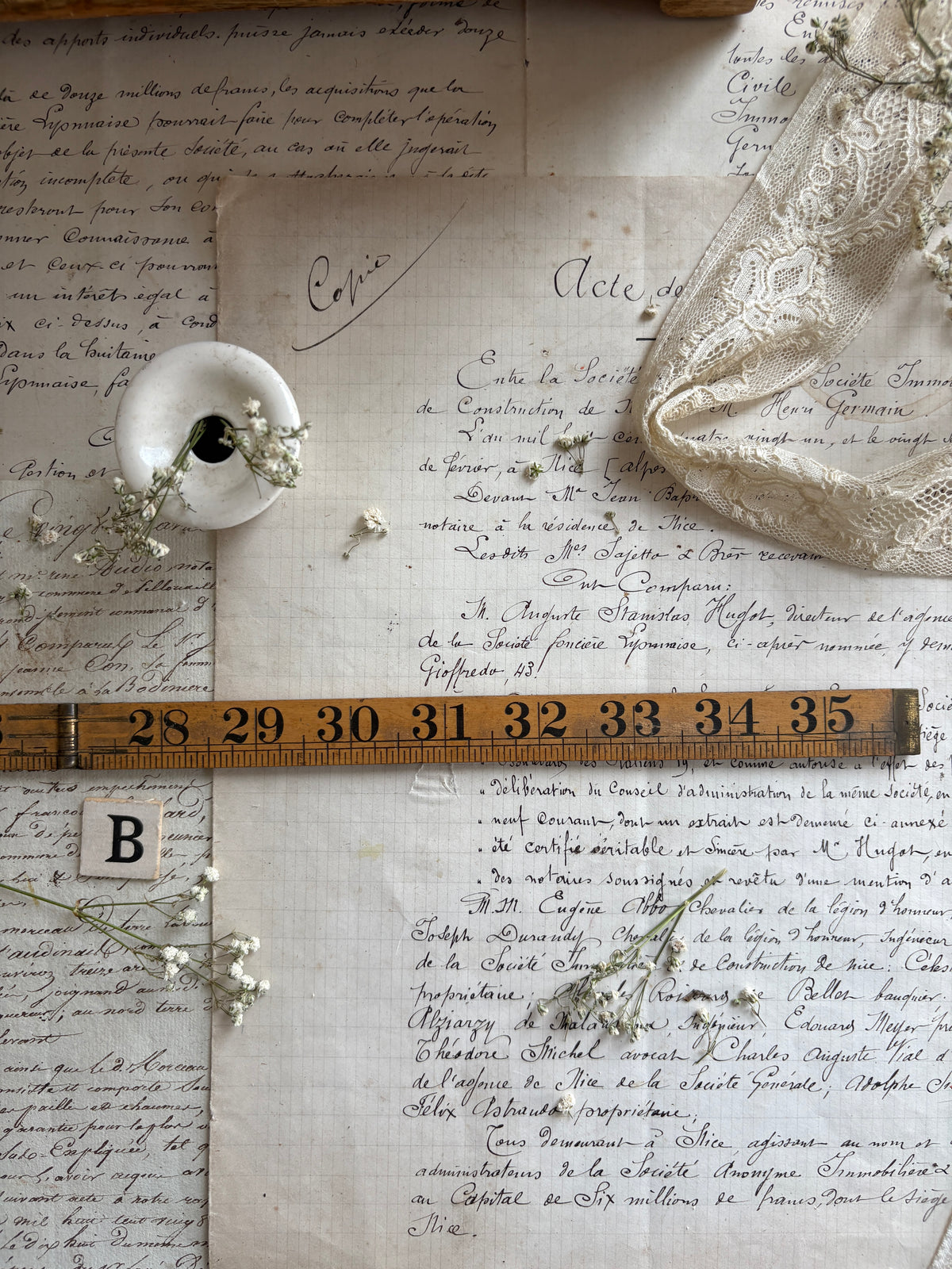 Vintage Boxwood Rulers