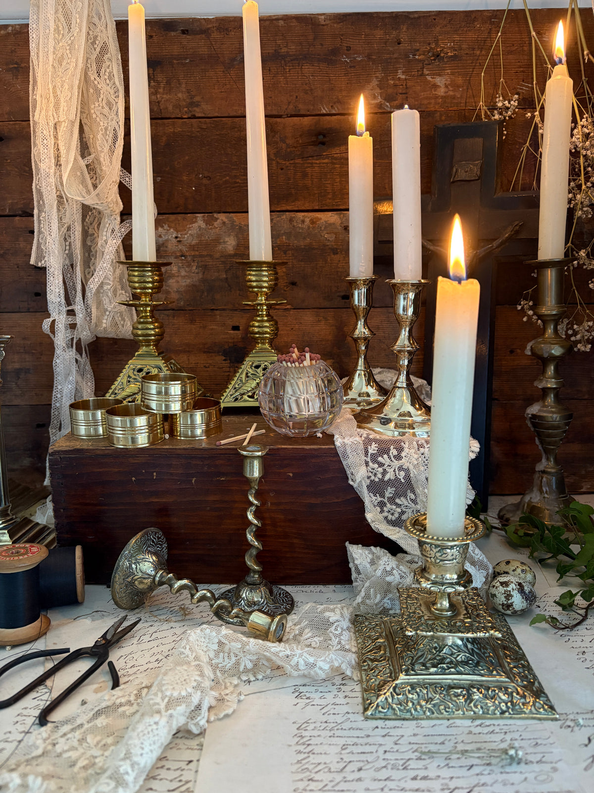 Vintage Brass Candlesticks