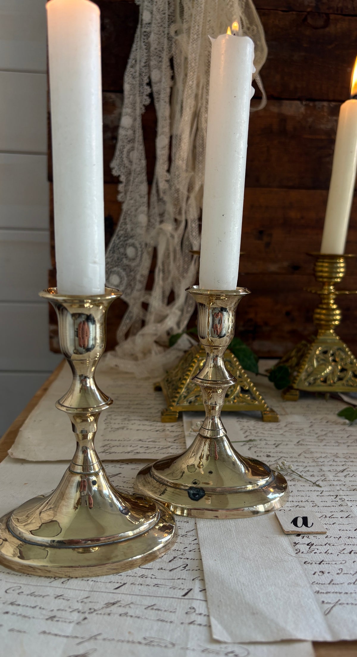 Vintage Brass Candlesticks