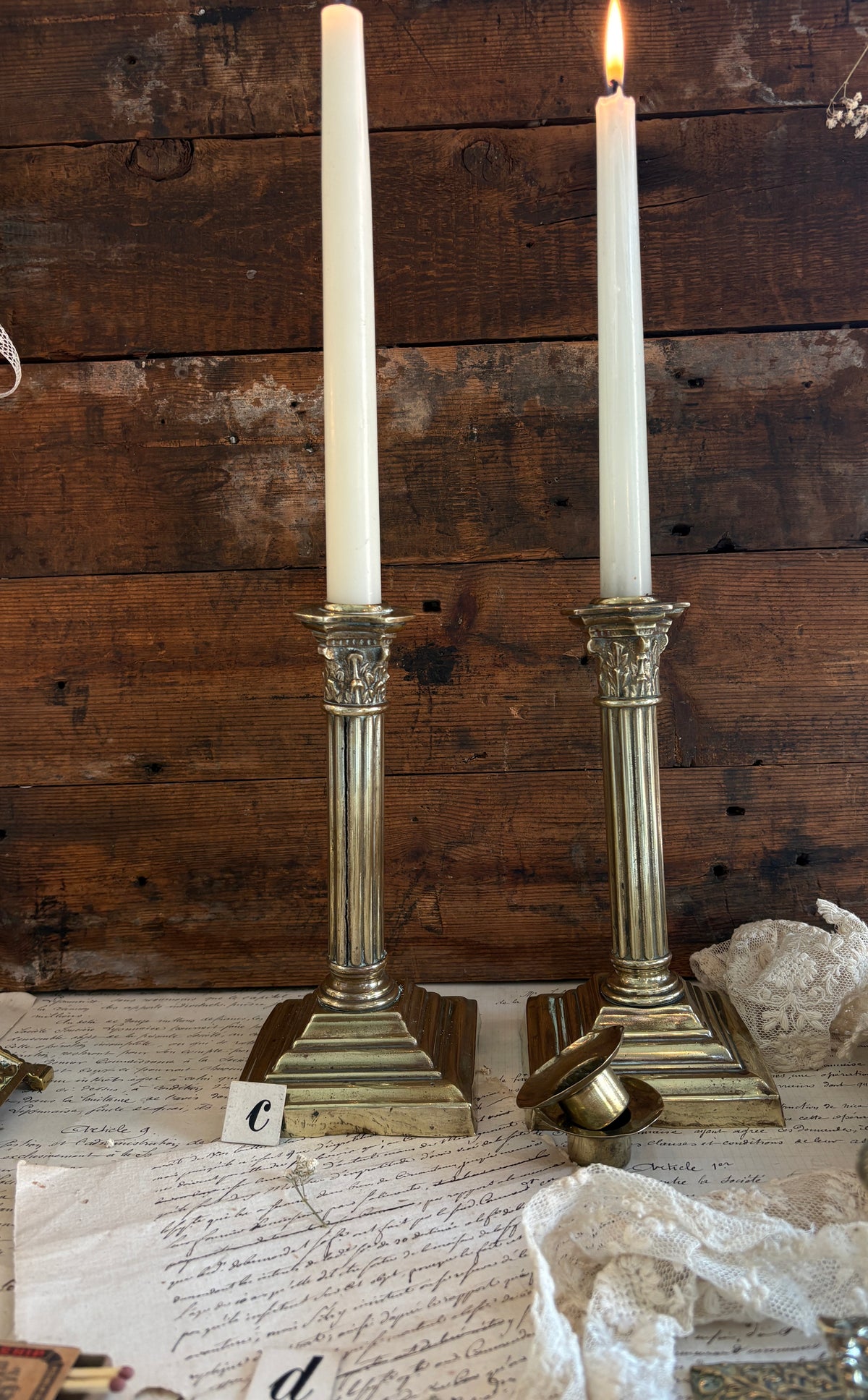 Vintage Brass Candlesticks
