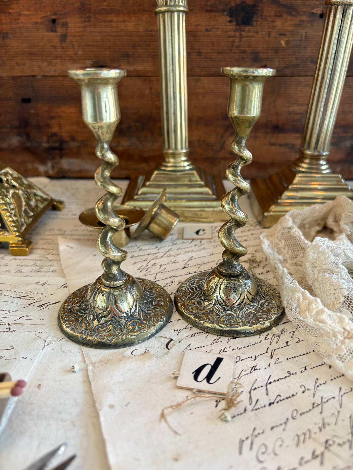 Vintage Brass Candlesticks