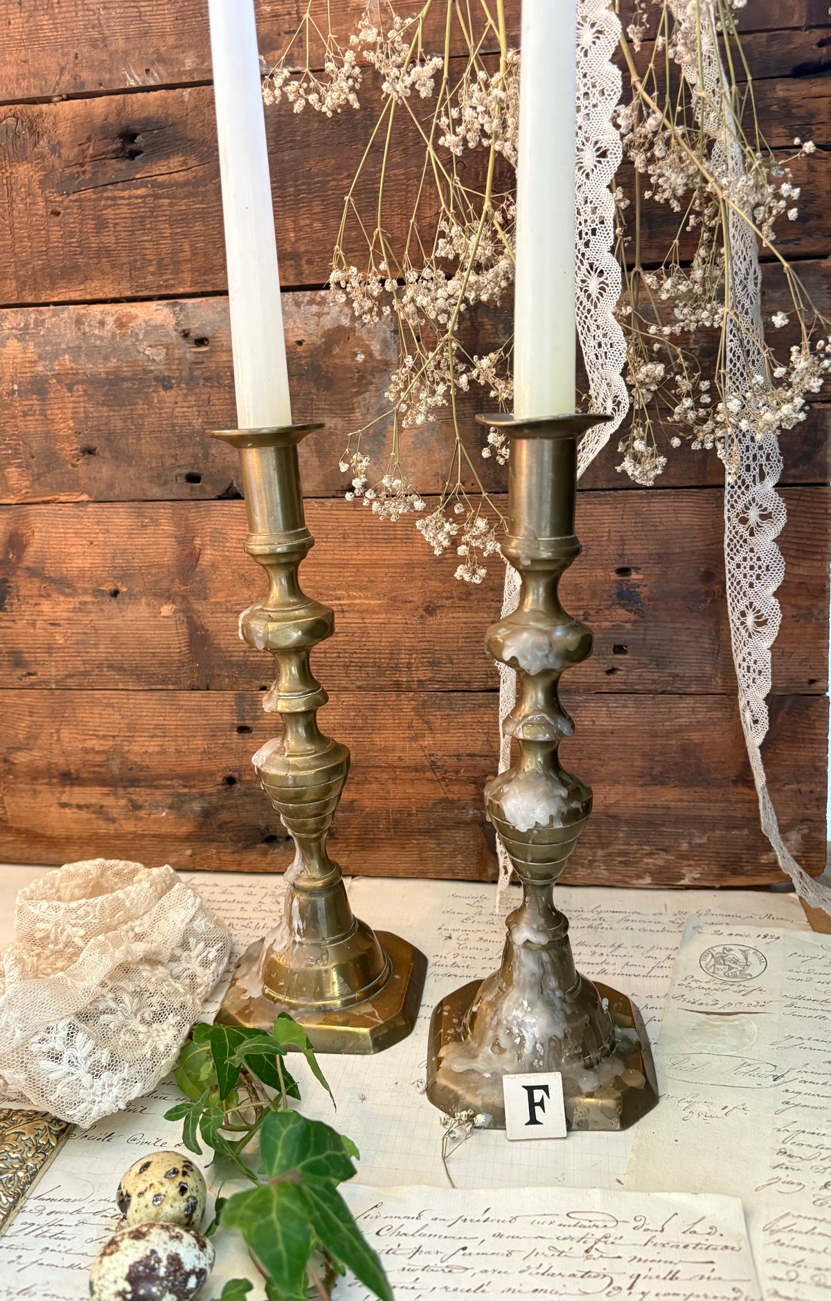 Vintage Brass Candlesticks