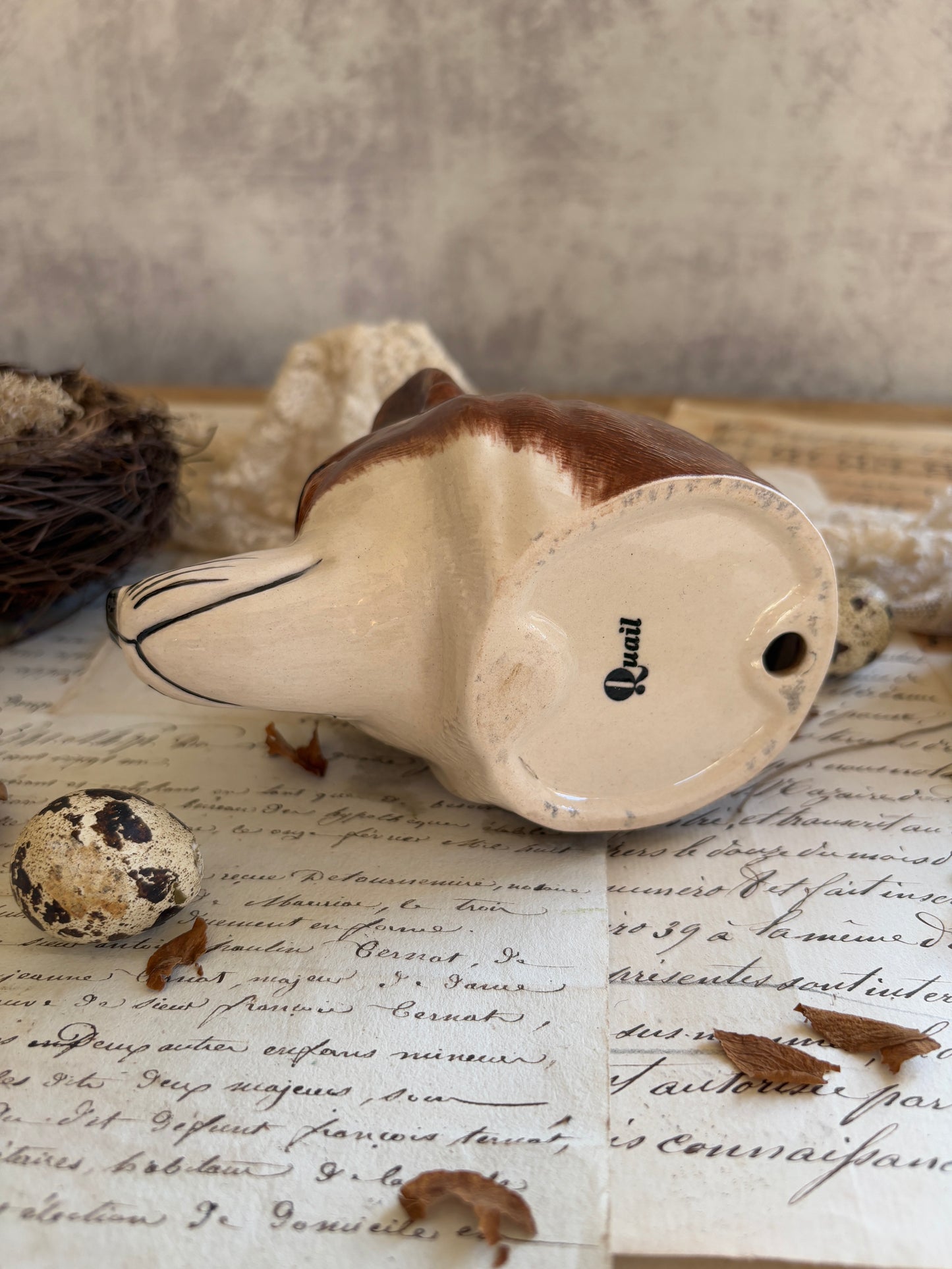 Quail Ceramics Fox / Dog Head Egg Cup