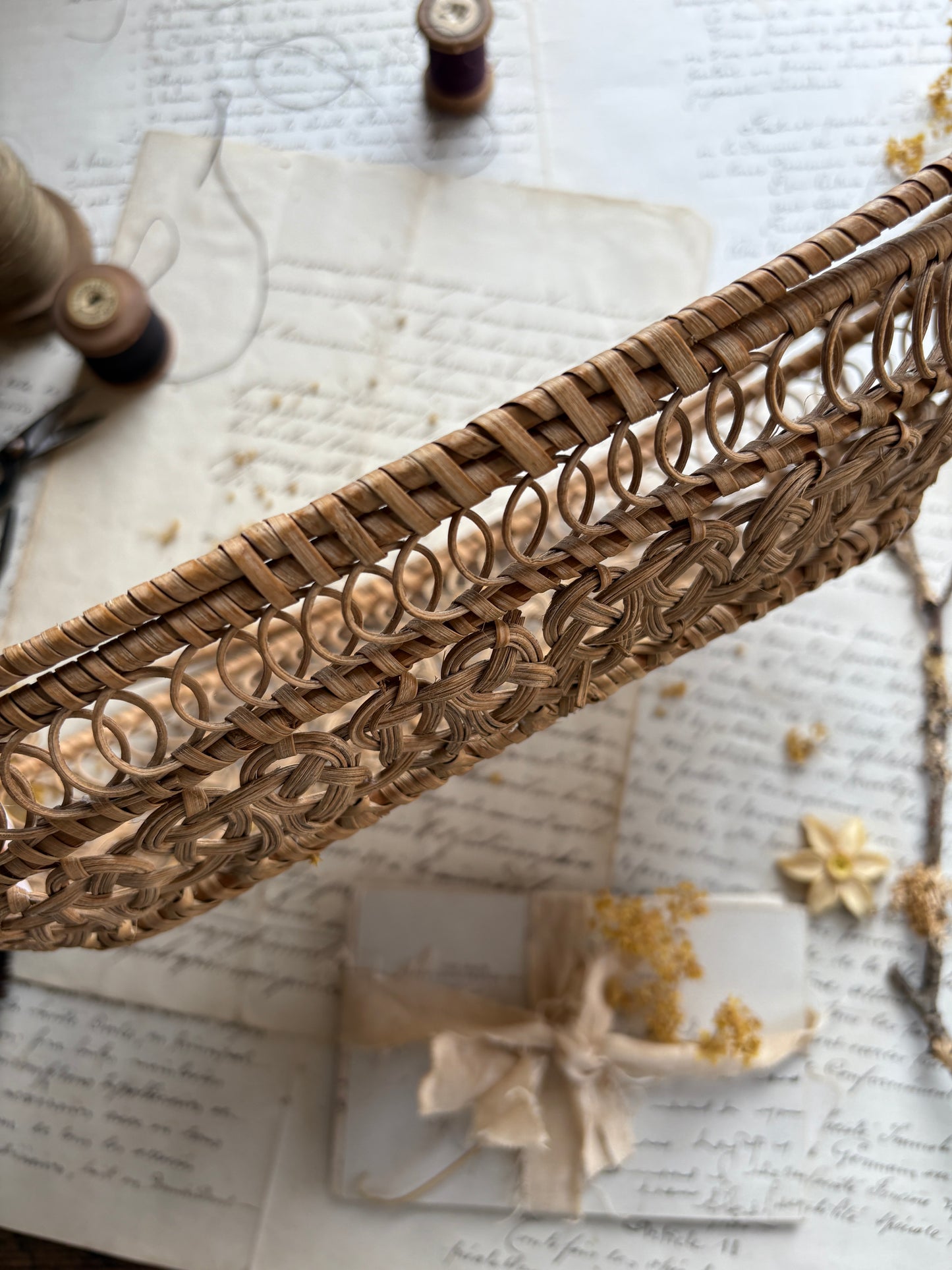 Vintage Wicker Weave Basket