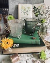 Load image into Gallery viewer, pretty vintage glass milk jugs
