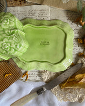 Load image into Gallery viewer, Vintage Green Glazed Butter Dish
