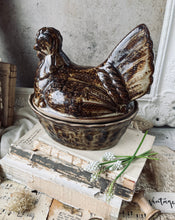 Load image into Gallery viewer, Vintage Stoneware Hen Egg Holder
