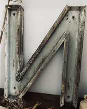 Load image into Gallery viewer, Antique Wooden Letter &#39;N&#39;
